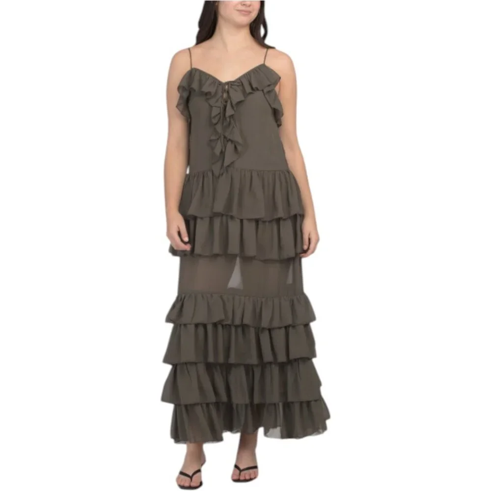 Torn By Ronny Kobo Dresses | Torn By Ronny Kobo Orcadia Ruffle Maxi Dress | Color: Red | Size: M | Authentic77's Closet Torn By Ronny Kobo Dresses | Torn By Ronny Kobo Orcadia Ruffle Maxi Dress | Color: Red | Size: M | Authentic77's Closet